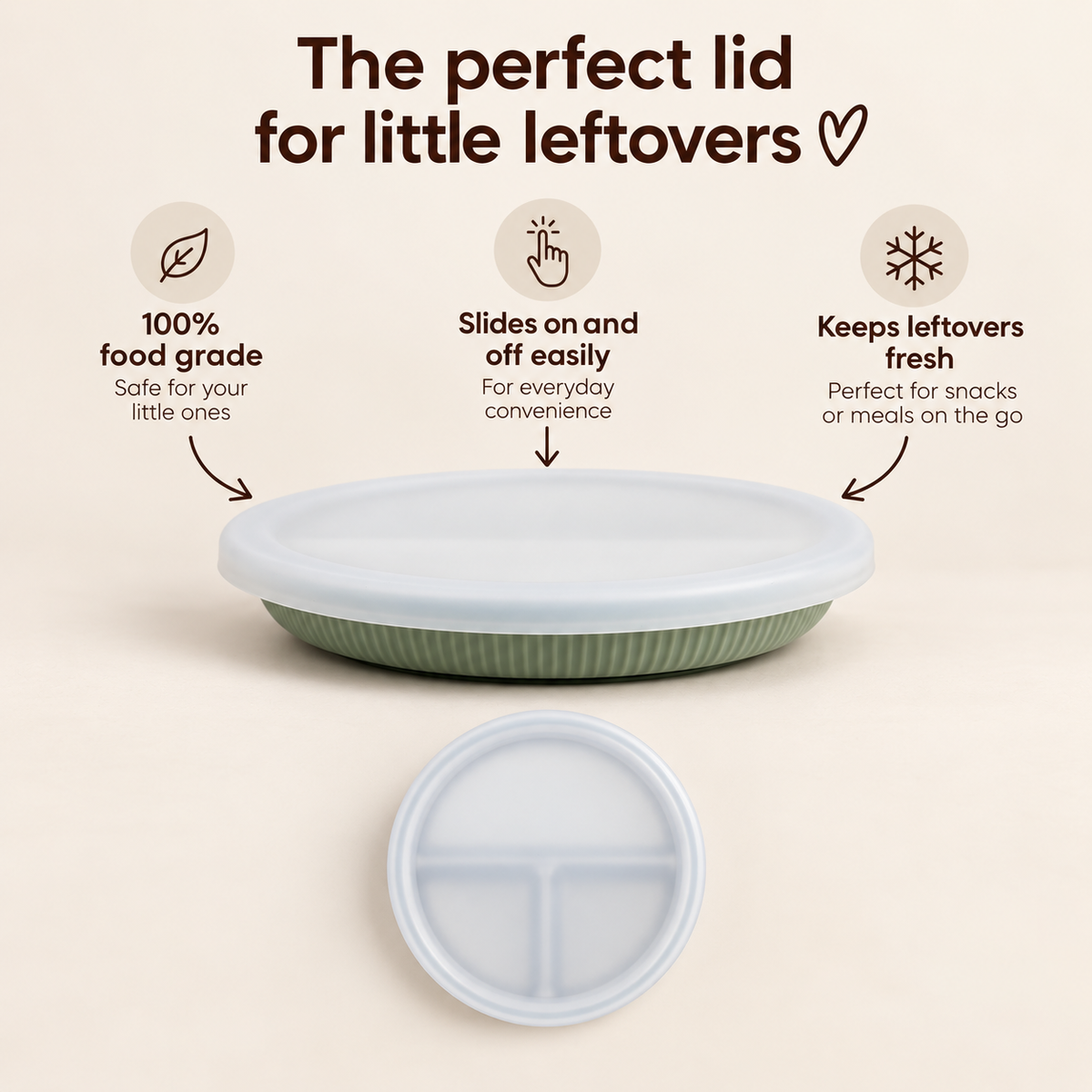 Little Eaters Silicone Divided Plate Lid